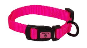 Coleira para cães Hamilton ajustável de nylon rosa choque 7-12 cm Coleira para cães Hamilton ajustável de nylon rosa choque 7-12 cm