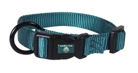 Coleira para cães Hamilton Ajustável Nylon Teal 1,6x30-45cm