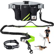 Coleira para cães Hands Free Mila & Winnie com bolsa verde Coleira para cães Hands Free Mila & Winnie com bolsa verde