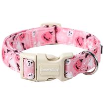 Coleira para cães Lionet Paws Halloween Pink com Ghost Pumpkin L