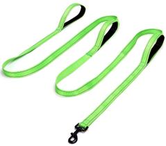 Coleira para cães Mycicy de 3 alças, alça tripla reflexiva de 10 pés, verde Coleira para cães Mycicy de 3 alças, alça tripla reflexiva de 10 pés, verde