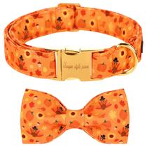 Coleira para cães, patas de estilo exclusivo, Halloween, com gravata borboleta de algodão
