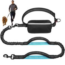 Coleira para cães sem mãos GREGCE com bolsa com zíper para médio/grande