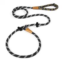 Coleira para cães Slip Lead Lynxking, reflexiva, preta