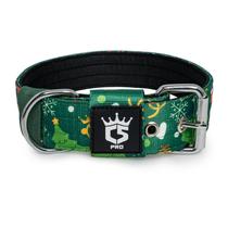 Coleira para cães TSPRO com 3,8 cm de largura, fivela de metal pesado, verde Coleira para cães TSPRO com 3,8 cm de largura, fivela de metal pesado, verde