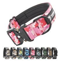Coleira para cães TSPRO Tactical com adesivo e fivela de metal para cães