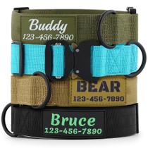 Coleira para Cão PLUTUS PET Tática Personalizada em Nylon com Nome Coleira para Cão PLUTUS PET Tática Personalizada em Nylon com Nome