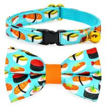 Coleira para Gato CSSPET com Gravata Borboleta Sushi e Fecho de Segurança Coleira para Gato CSSPET com Gravata Borboleta Sushi e Fecho de Segurança