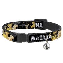 Coleira para gatos com fivela Lion King Simba Nala Hakuna Matata
