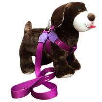 Coleira Peitoral Americano Premium Seda Roxo Nº 3 - Nicapet