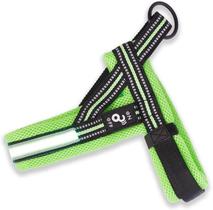 Coleira Peitoral c/ LED para cachorro ajustável Verde Tam. M Mimo PP333