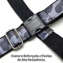 Coleira Peitoral Canadense G Reforçada com Guia 50cm - Cinza Militar