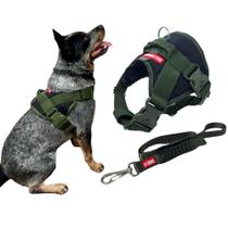 Coleira Peitoral com Guia para Cachorro Estilo SWAT - Tamanho Grande Coleira Peitoral com Guia para Cachorro Estilo SWAT - Tamanho Grande