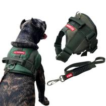 Coleira Peitoral com Guia para Cachorro Estilo SWAT - Tamanhos Variados