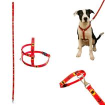 Coleira Peitoral Guia Cachorro Dog Pet Gato Cães Passeio