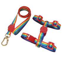 Coleira Peitoral H Anti-puxão Para Cachorro + Guia Arco Íris Coleira Peitoral H Anti-puxão Para Cachorro + Guia Arco Íris