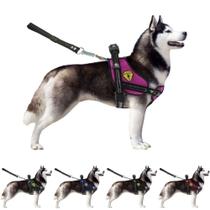 Coleira Peitoral Para Cachorro Grande Com Alça Reforçada Guia Ajustável Confortável Para Pet Pitbull Doberman Husky - D'DUZZA MIX/CANIL Coleira Peitoral Para Cachorro Grande Com Alça Reforçada Guia Ajustável Confortável Para Pet Pitbull Doberman Husky - D'DUZZA MIX/CANIL