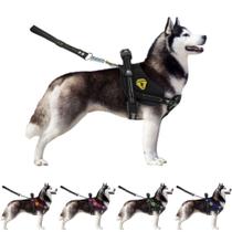 Coleira Peitoral Para Cachorro Grande Com Alça Reforçada Guia Ajustável Confortável Para Pet Pitbull Doberman Husky Coleira Peitoral Para Cachorro Grande Com Alça Reforçada Guia Ajustável Confortável Para Pet Pitbull Doberman Husky