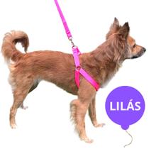 Coleira Peitoral Para Cachorro + Guia Ajustável Raças Pequenas e Medias