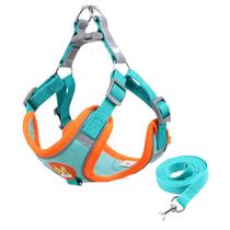 Coleira Peitoral para Cachorros e Gatos, Design Ergonômico, Faixa Reflexiva, Com Guia de Passeio