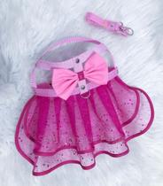 Coleira peitoral pet bailarina