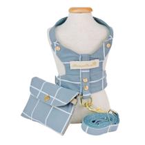 Coleira Peitoral Pet com Guia e Mini Necessaire