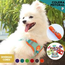 Coleira Peitoral Pet Confortável Guia 1,5m Passeios Sem Puxões Para Cães e Gatos Pequenos