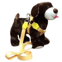 Coleira Peitoral Premium de Seda para Cachorro 25mm Amarelo Nº 7