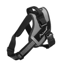 Coleira Peitoral Reflexivo Cross Harness P Cinza para cachorro mimo PP302