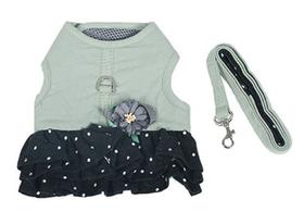 Coleira peitoral saia com guia cachorro gato pequeno porte