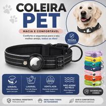 Coleira Pet com Suporte para Rastreador Airtag