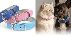 Coleira Pet Couro PU Ajustável para Cães Pequenos e Gatos Confortável com Fivela Resistente Premium rosa Coleira Pet Couro PU Ajustável para Cães Pequenos e Gatos Confortável com Fivela Resistente Premium rosa