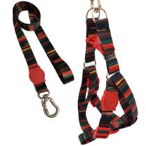 Coleira Pet Peitoral para Cachorro Grande com Guia Trava Vermelho - Única Mix Coleira Pet Peitoral para Cachorro Grande com Guia Trava Vermelho - Única Mix