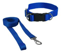 Coleira Premium Com Guia Cachorro Ajustável Nylon Tam. P M G Coleira Premium Com Guia Cachorro Ajustável Nylon Tam. P M G