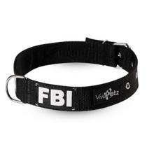 Coleira Premium FBI Cachorro Pet Gato - Viva Petz