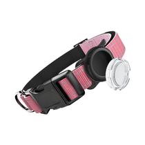 Coleira Refletiva Impermeável Para Cães Grandes Com Estojo Acolchoado Para AirTag E Coleira