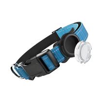 Coleira Refletiva Impermeável Para Cães Grandes Com Estojo Acolchoado Para AirTag E Coleira