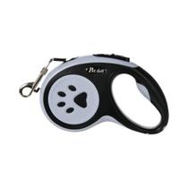 Coleira Retrátil Automática Para Cães Com Impressão De Pata De Osso Coleira Retrátil Automática Para Cães Com Impressão De Pata De Osso