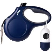 Coleira retrátil para cães Fida de 16 pés para cães grandes de até 50 kg, azul marinho