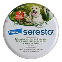 Coleira Seresto 38cm Anti Pulgas Carrapatos Até 8 Kg Elanco