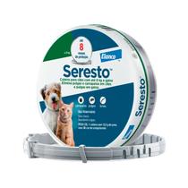 Coleira Seresto Bayer Antipulgas e Carrapatos para Cães e Gatos até 8 Kg