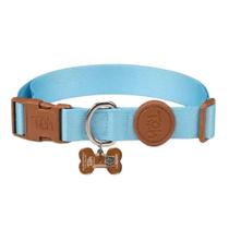 Coleira Tag ID QR Code Azul P