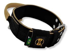 Coleira Tática K9 Com Alça Cachorro Grandes (preto/areia)