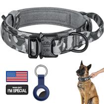 Coleira tática para cães DAGANXI ajustável de nylon com alça XL Coleira tática para cães DAGANXI ajustável de nylon com alça XL