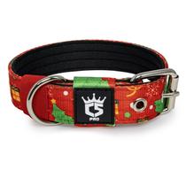 Coleira tática para cães TSPRO com fivela de metal com 3,2 cm de largura vermelha S