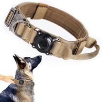 Coleira tática para cães Xqpetlihai impermeável com suporte Airtag
