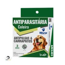 Coleira World Veterinária Dug's 17g Antipulgas para Cães 56cm
