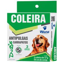 Coleira World Veterinária Dug's Antipulgas e Carrapatos para Cães - Tam. Único