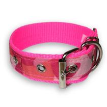 Coleira Xadrez 25Mm Para Cachorro Nicapet Cor Rosa Nº 3