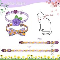 Coleiras de gato breakaway ajustáveis - 2 Pack Kitten Collars Wi